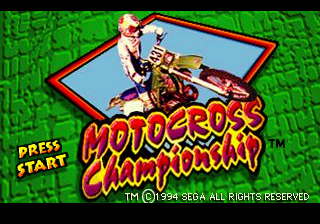 Motocross Championship Title Screen